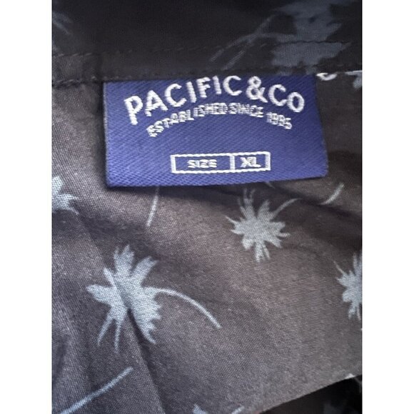 Las Vegas Mens Black Hawaiian Button Front Shirt XL Welt Pocket Cocktails Dice - Picture 6 of 8